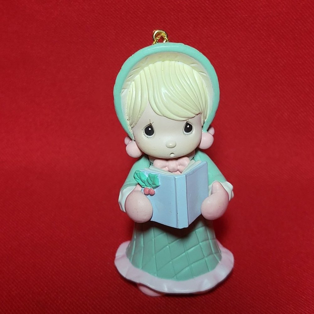 Precious Moments Holiday Ornament 1995 Girl Singing from Songbook